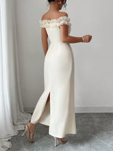 MAXI WITH DROPPED SHOULDERS AND RUFFLES